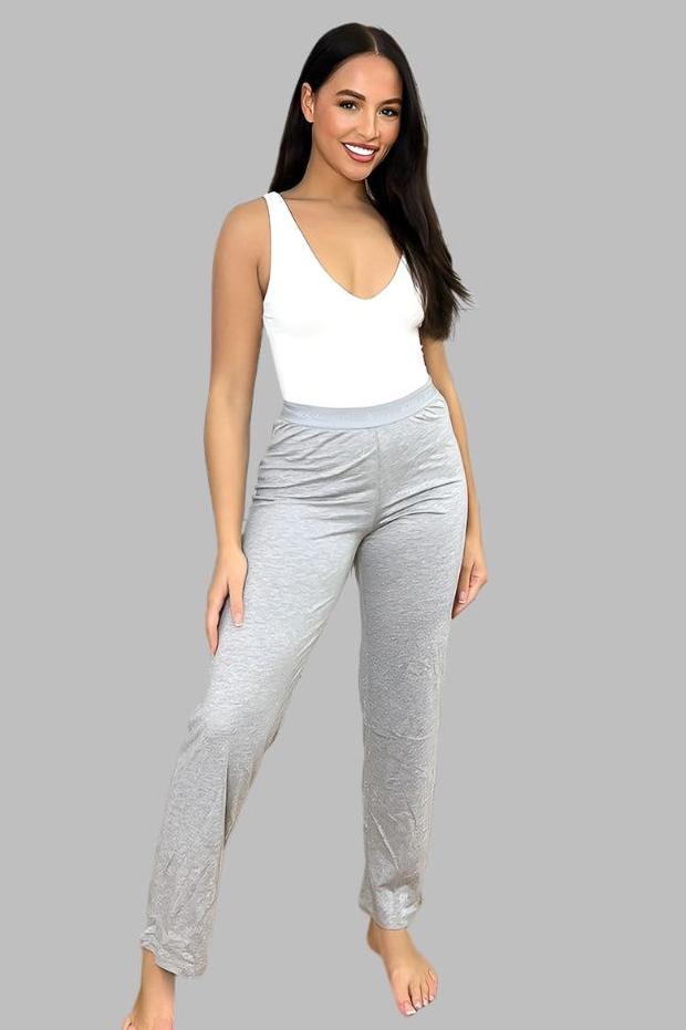 Elastic Waist Jersey Lounge Trousers-SinglePrice