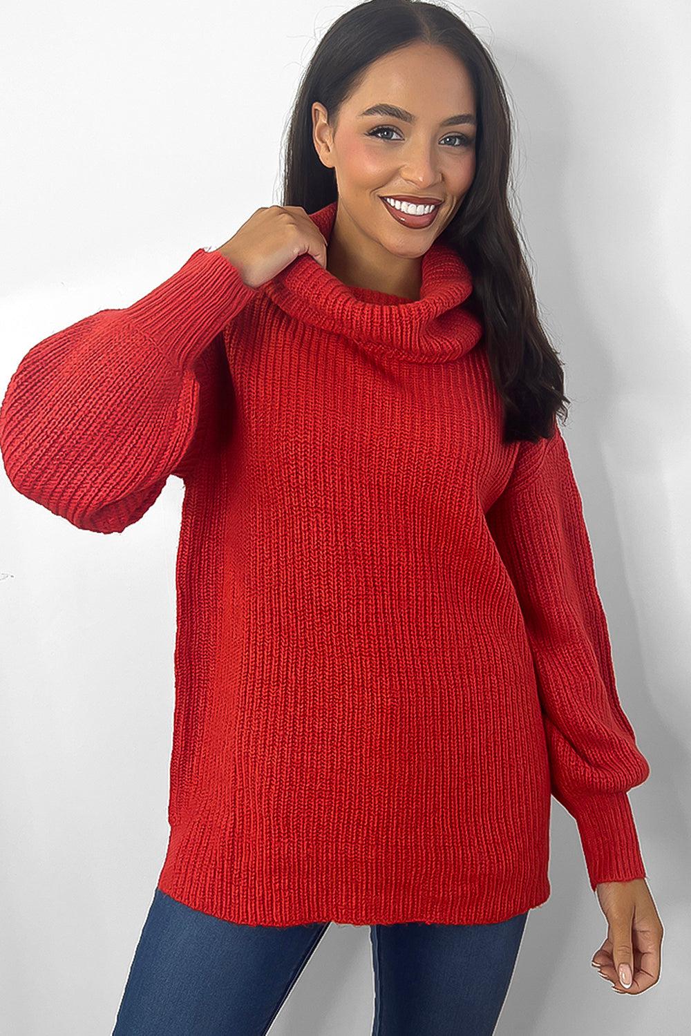 Wide cowl deals neck sweater