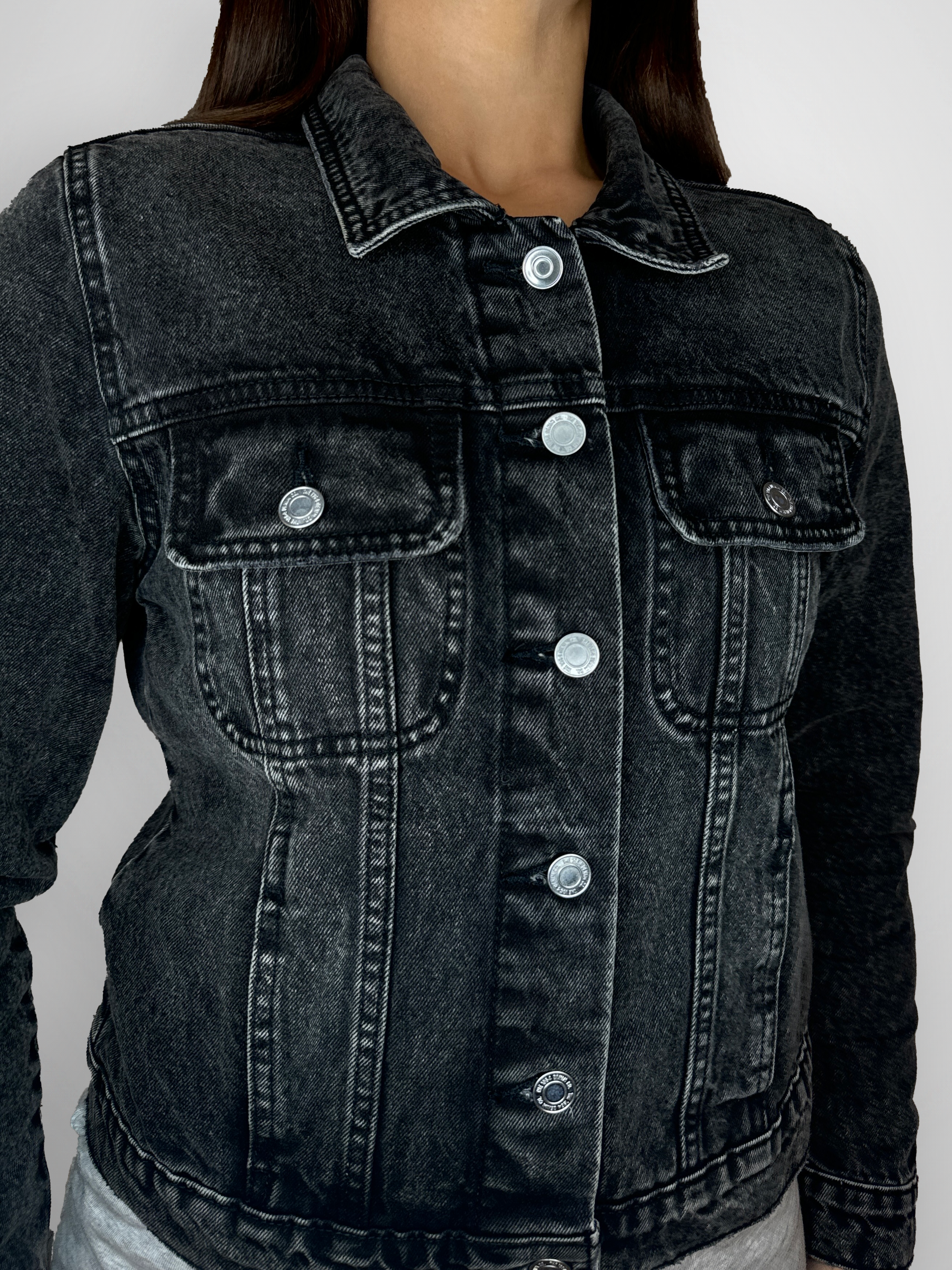 Faded Wash Classic Denim Jacket-SinglePrice