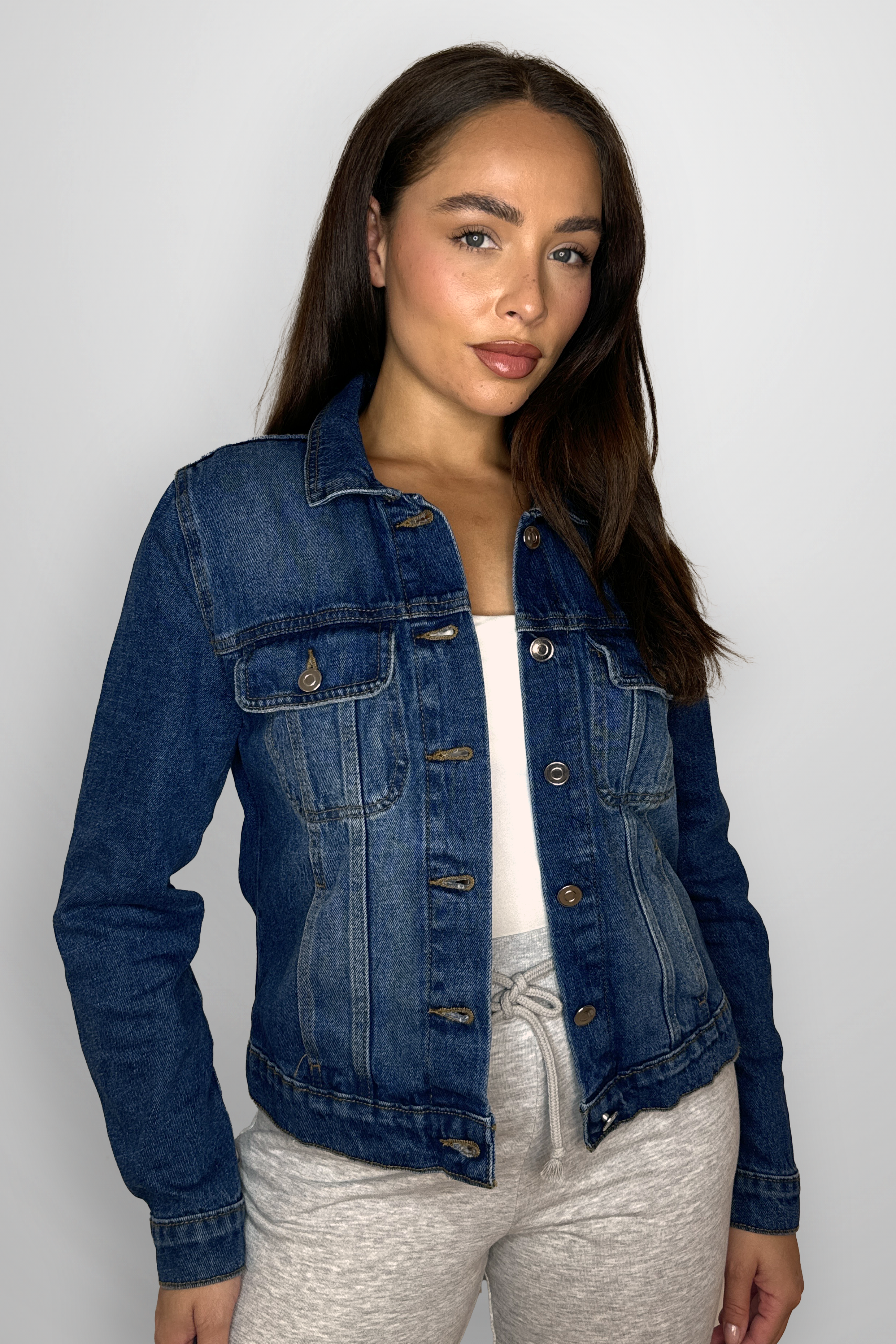 Faded Wash Classic Denim Jacket-SinglePrice