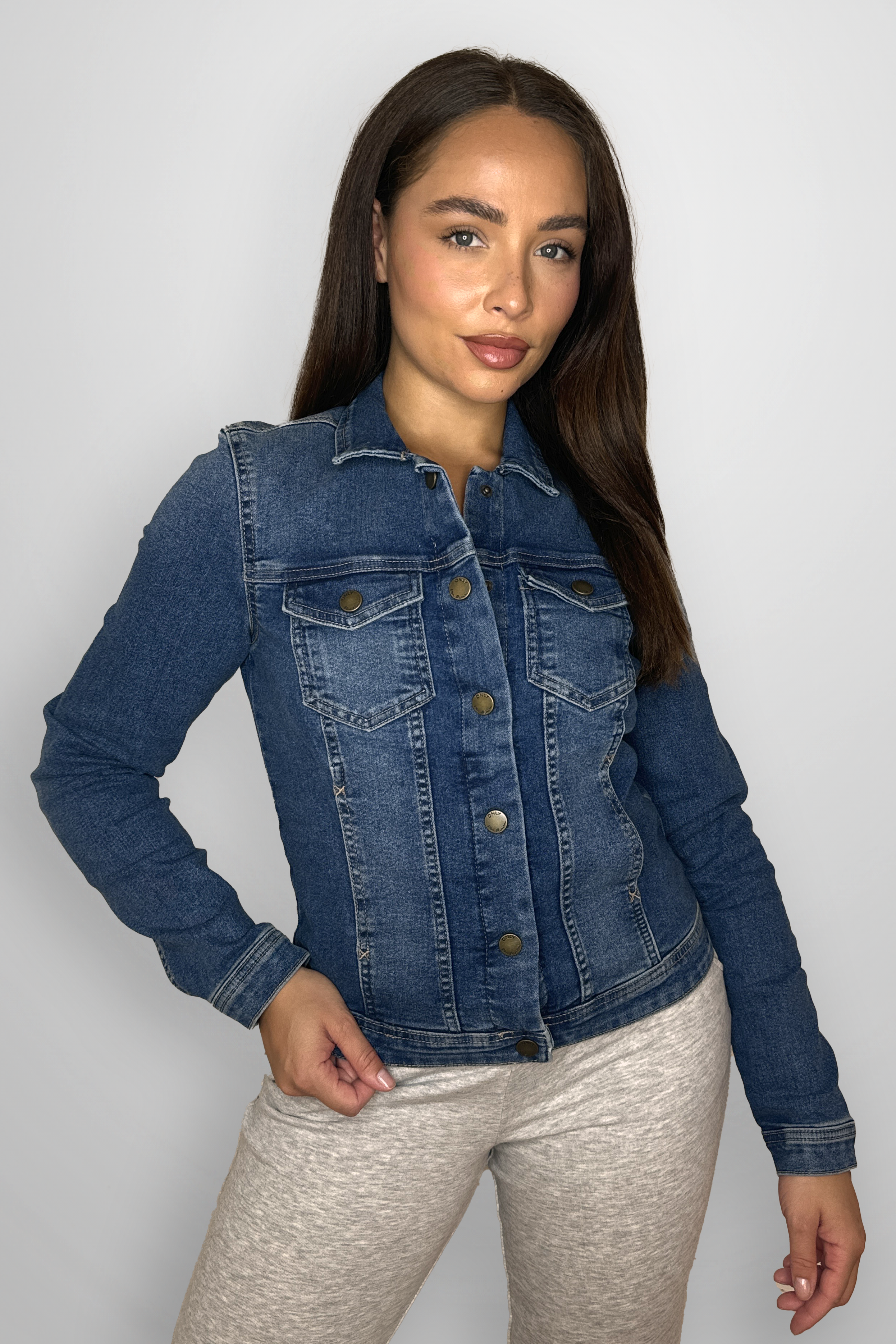 Classic Small Stretch Denim Jacket-SinglePrice