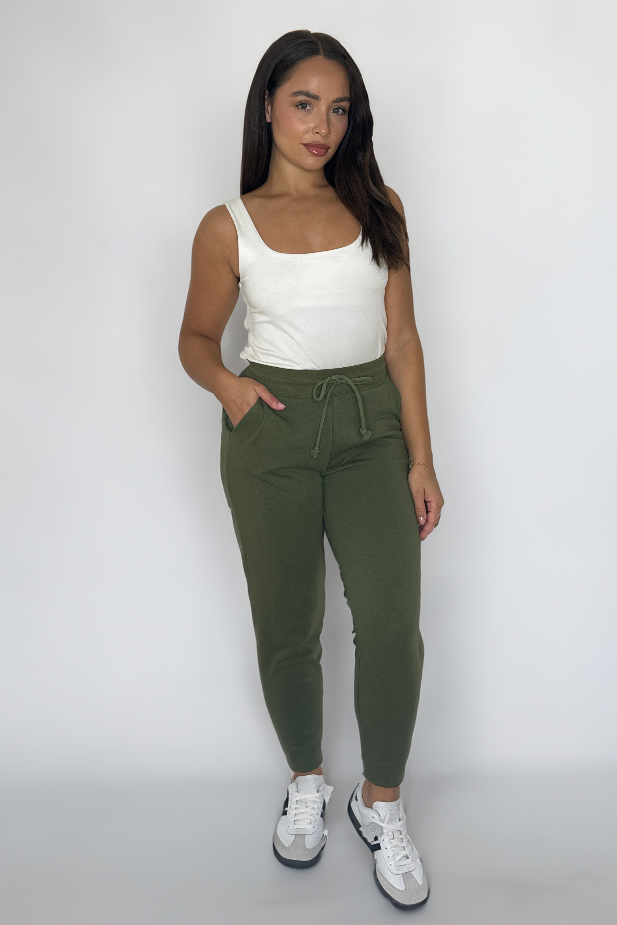 Relaxed Fit Drawstring Elasticated Waist Joggers-SinglePrice