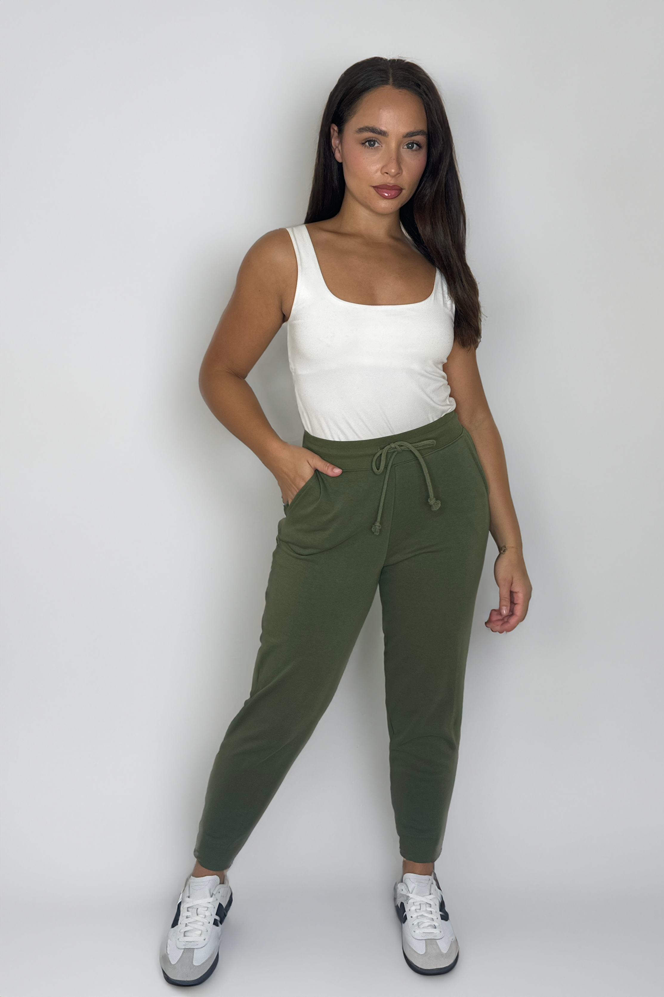 Relaxed Fit Drawstring Elasticated Waist Joggers-SinglePrice