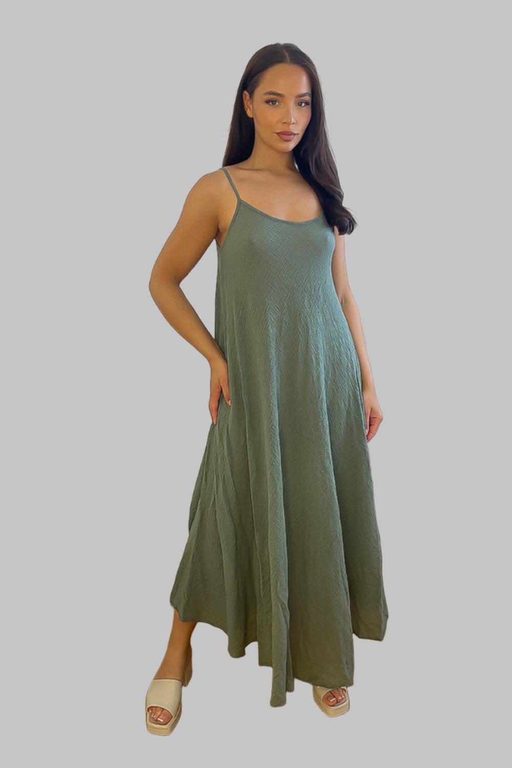 Strappy Sheer Cheesecloth Flowy Sundress-SinglePrice
