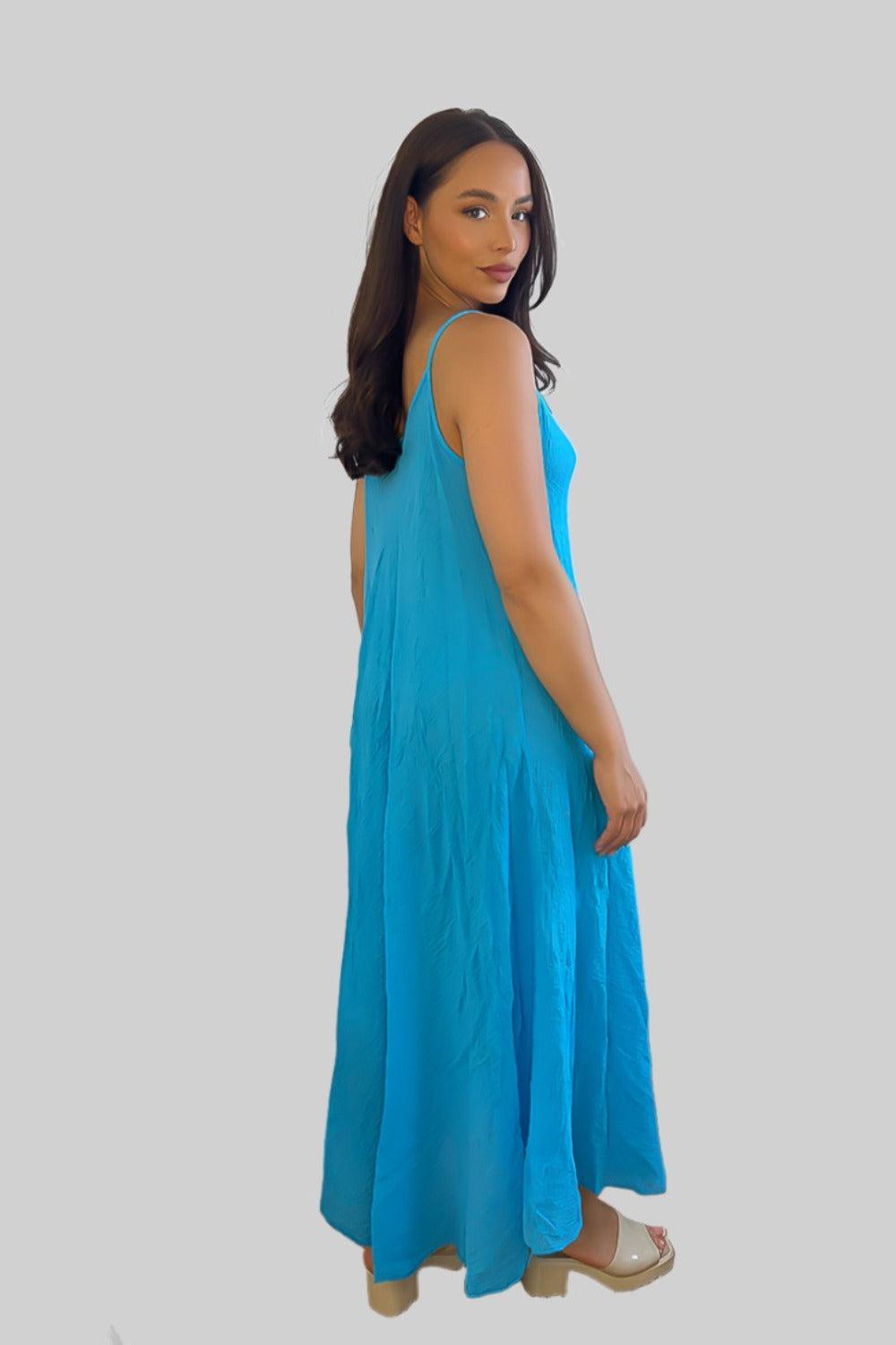 Strappy Sheer Cheesecloth Flowy Sundress-SinglePrice