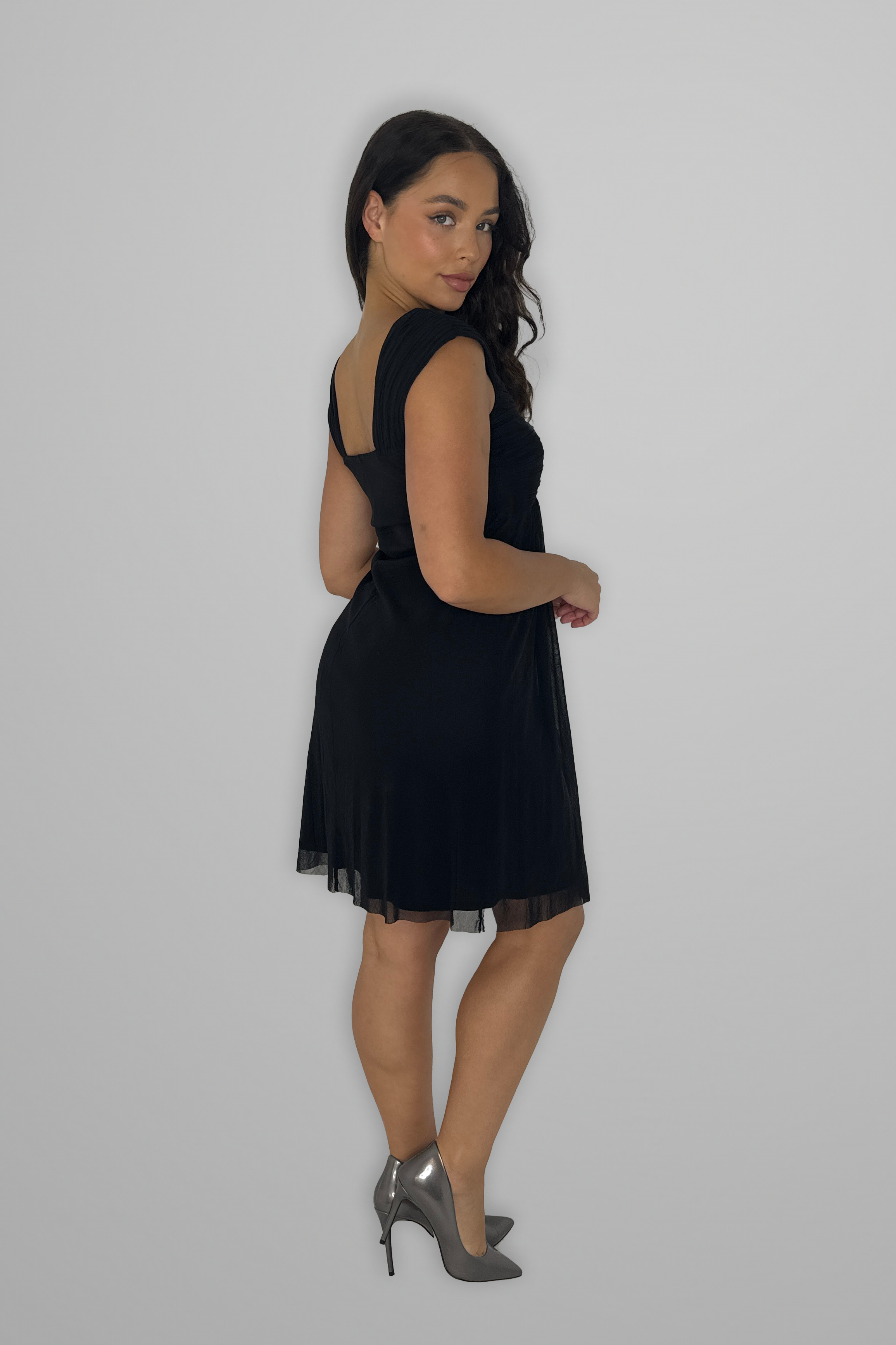 Draped Little Black Dress-SinglePrice