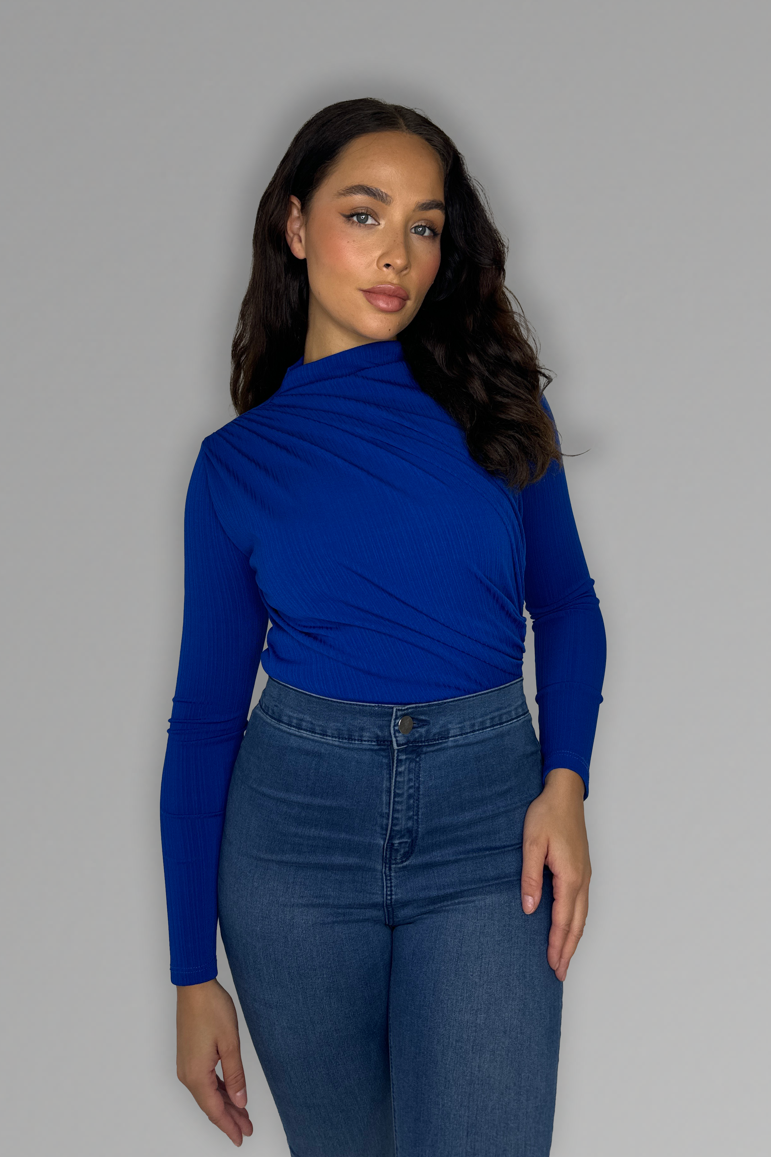 Ruched Long Sleeve Bodysuit-SinglePrice