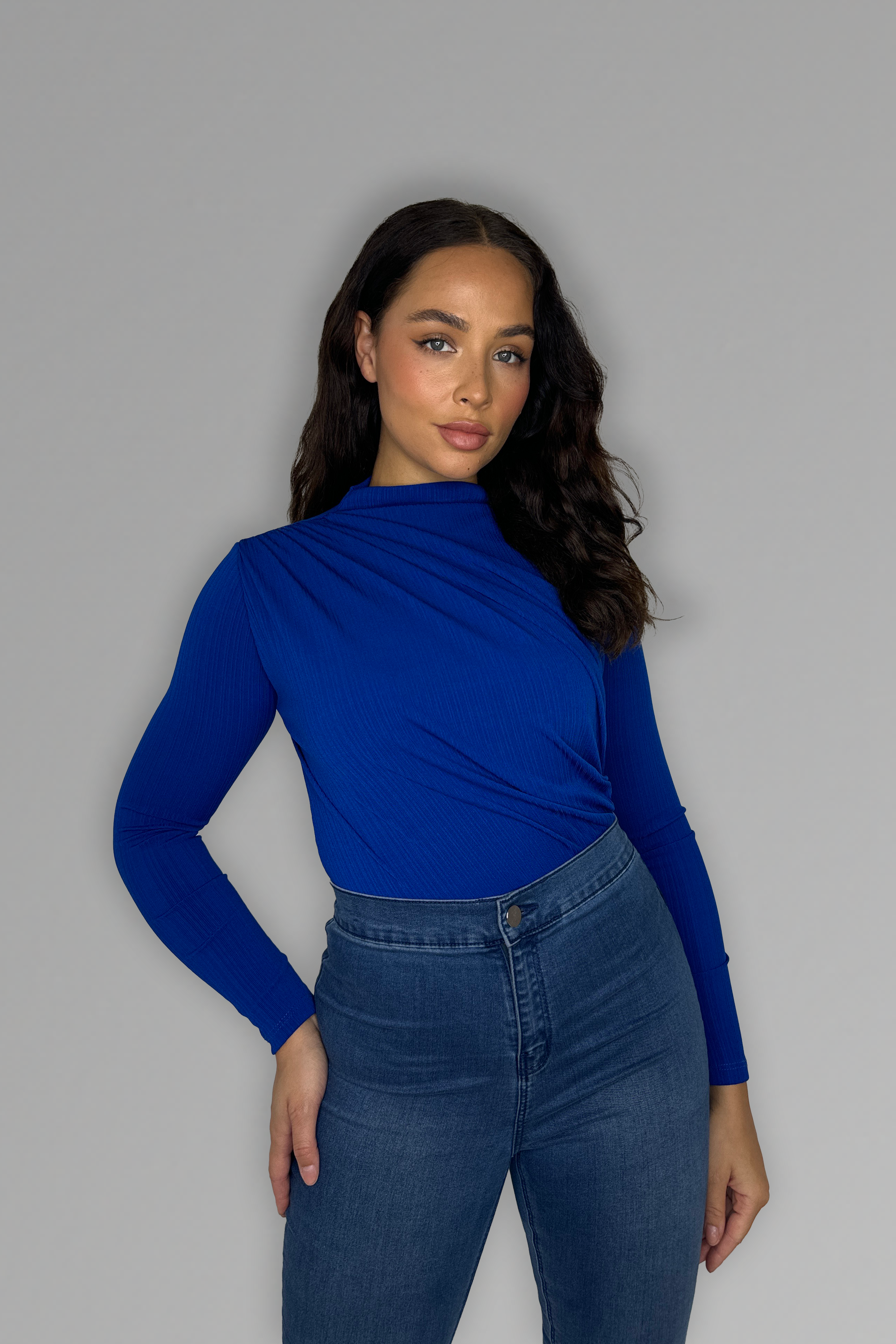 Ruched Long Sleeve Bodysuit-SinglePrice