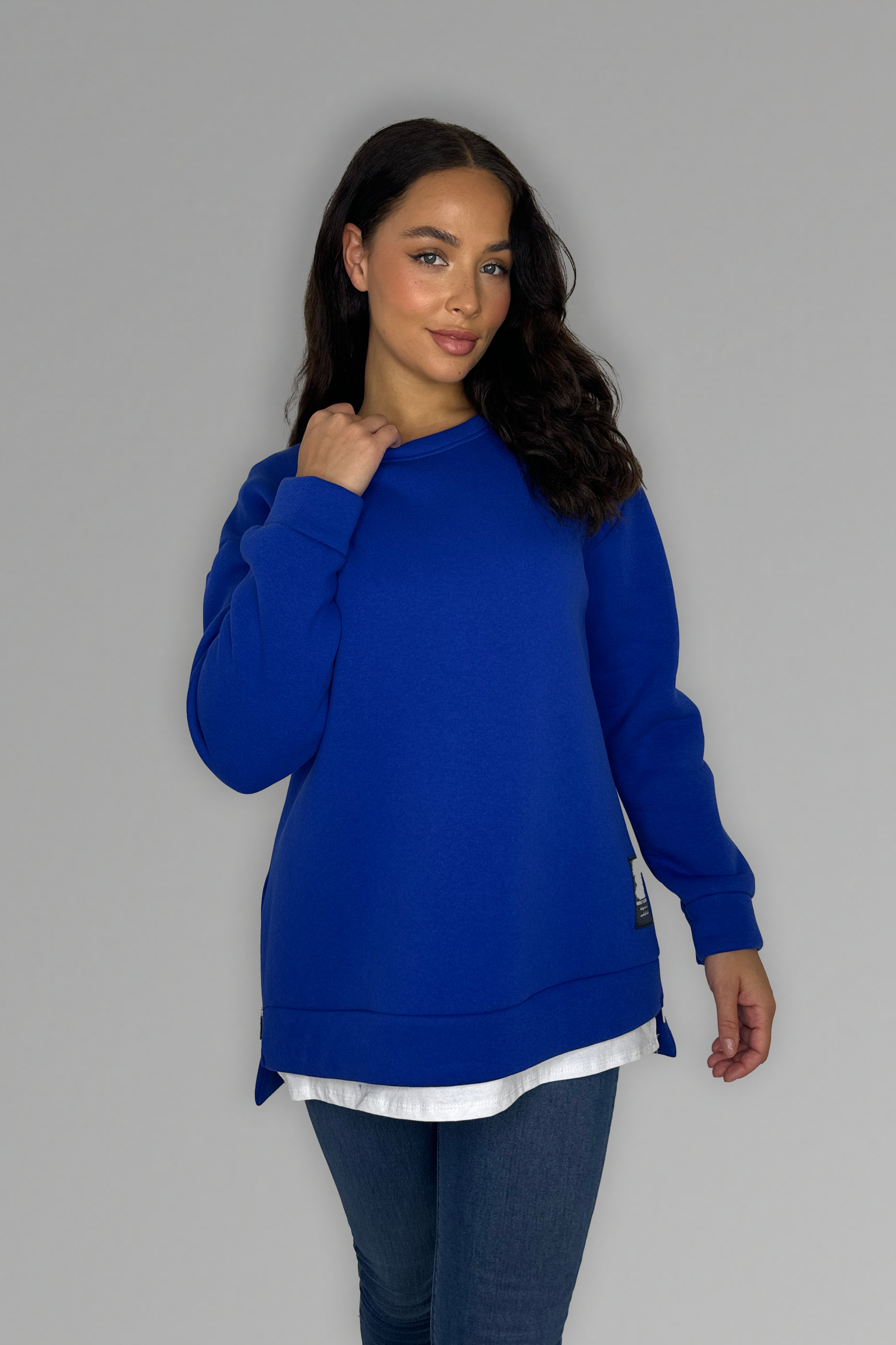 Fleeced Double Zip Sweatshirt-SinglePrice