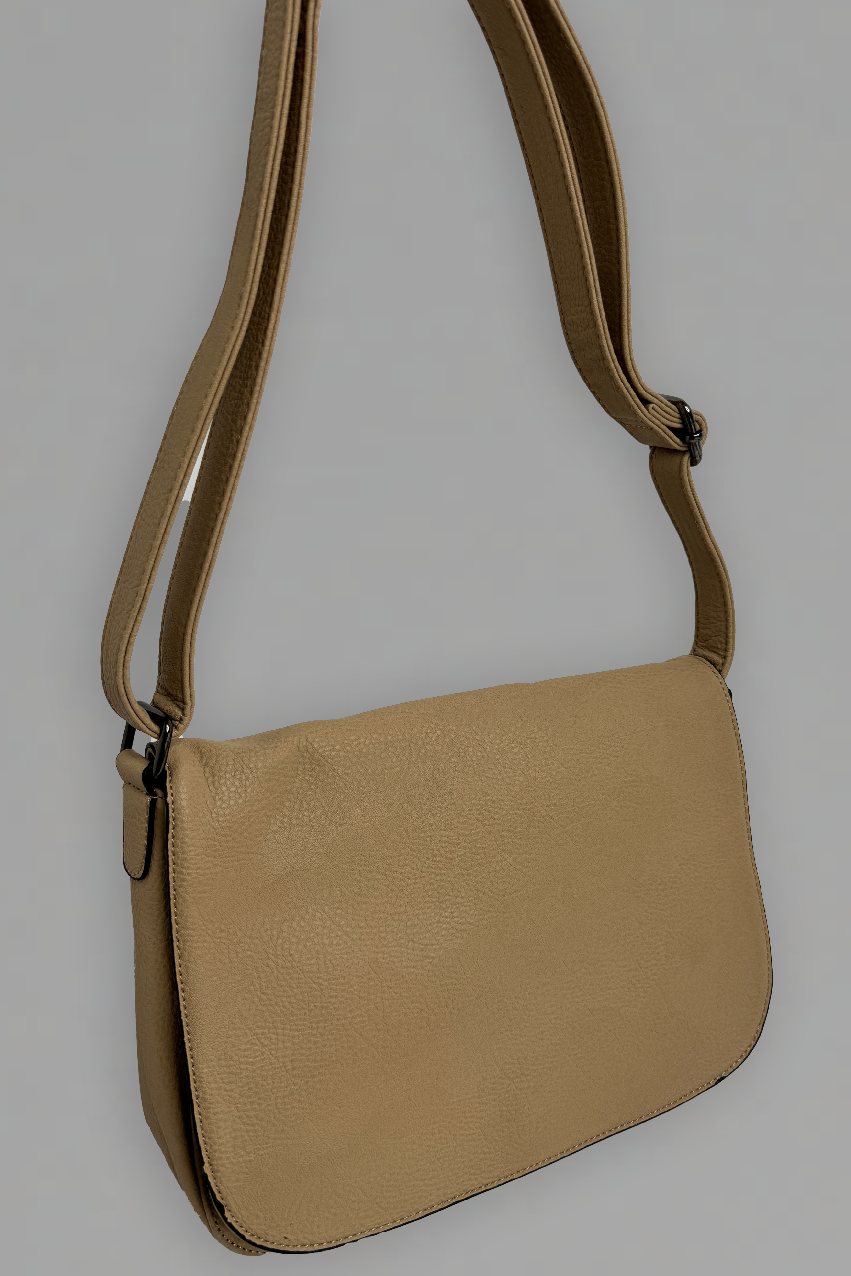 Faux Leather Medium Cross Body Bag-SinglePrice