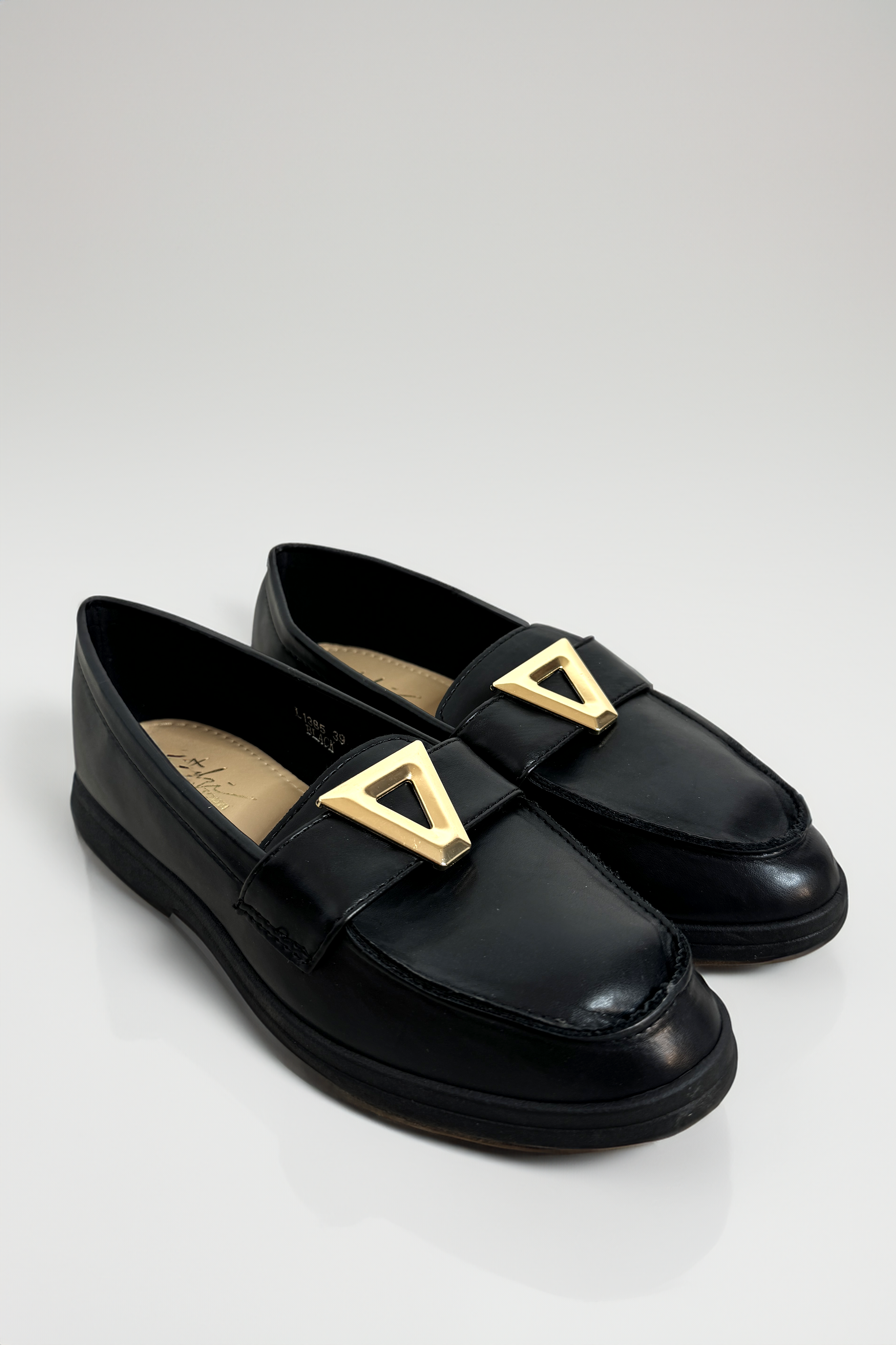 Wide Width Buckle Flat Shoes