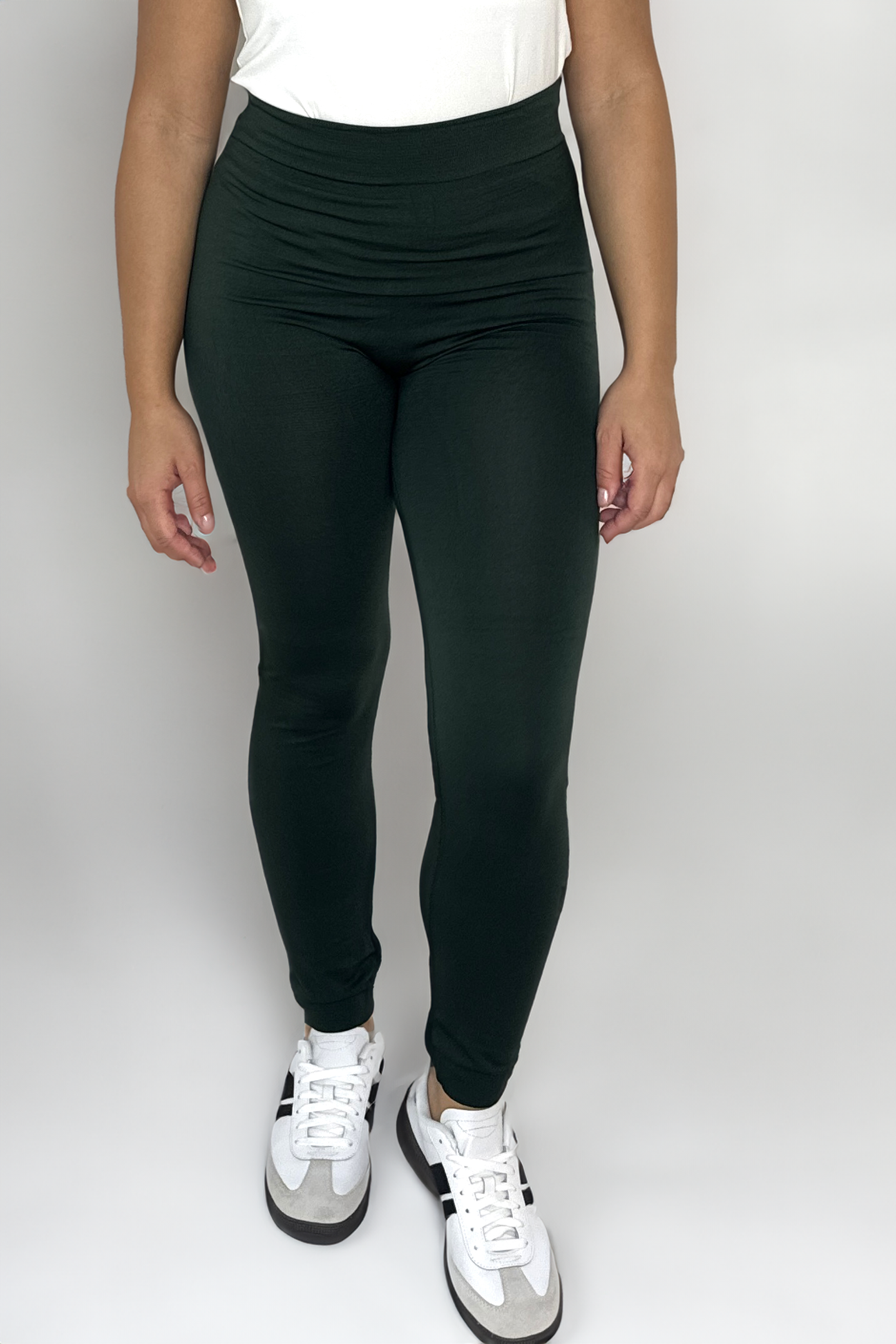 Basic Fleece Lined Plain Leggings