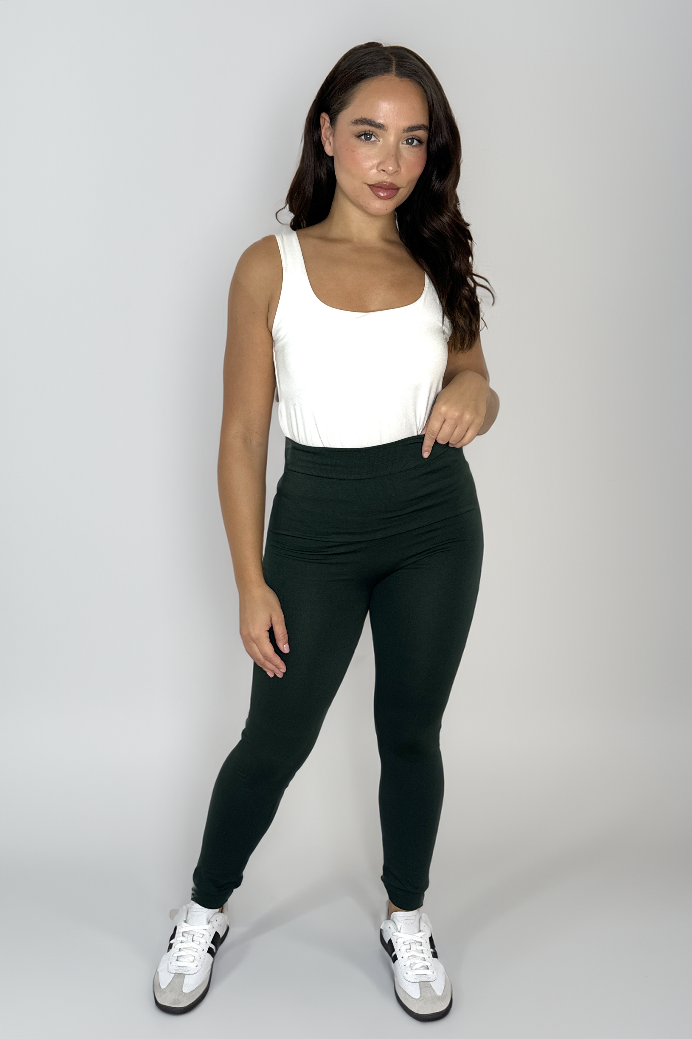 Basic Fleece Lined Plain Leggings