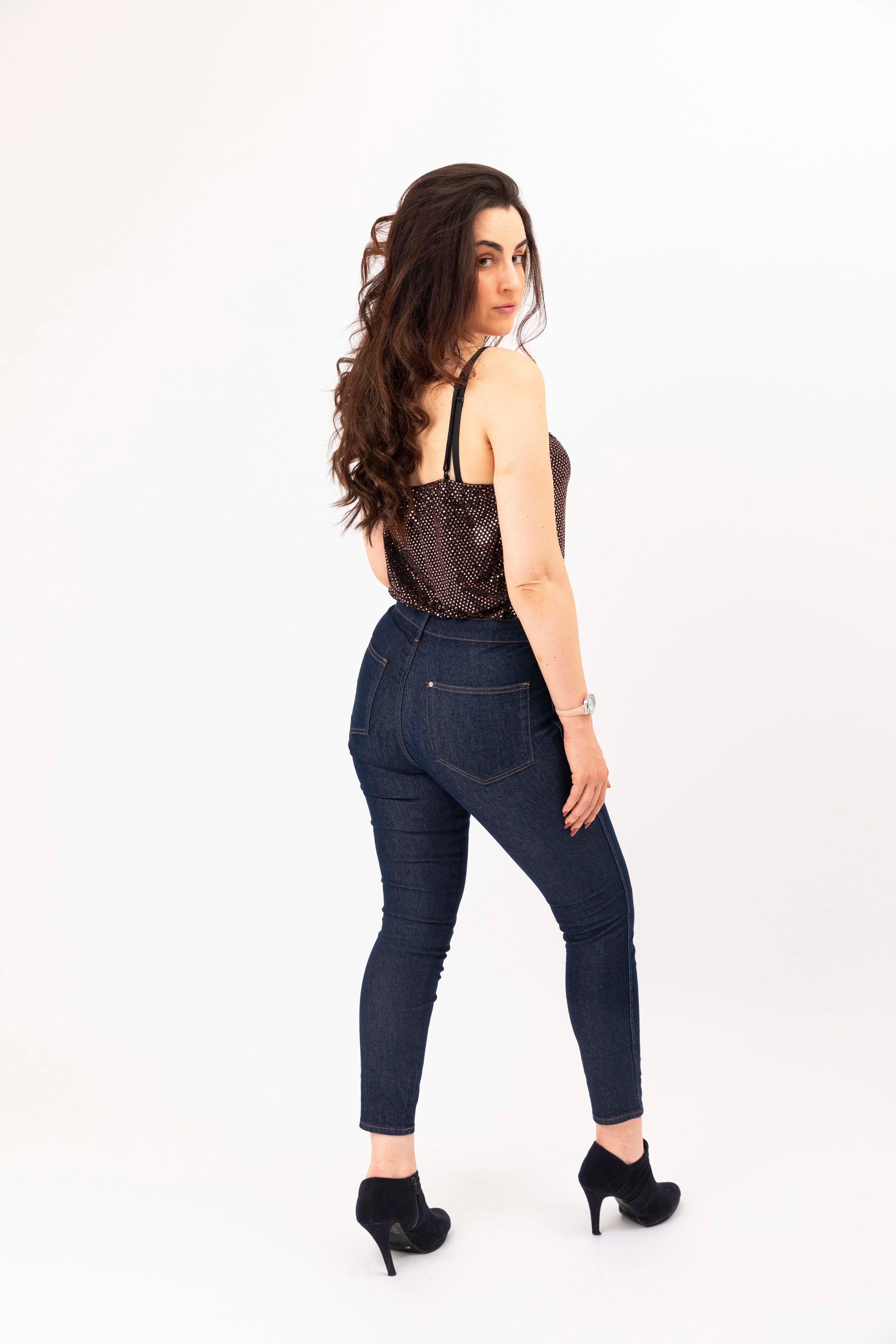 Indigo Skinny Midrise Waist Jeans