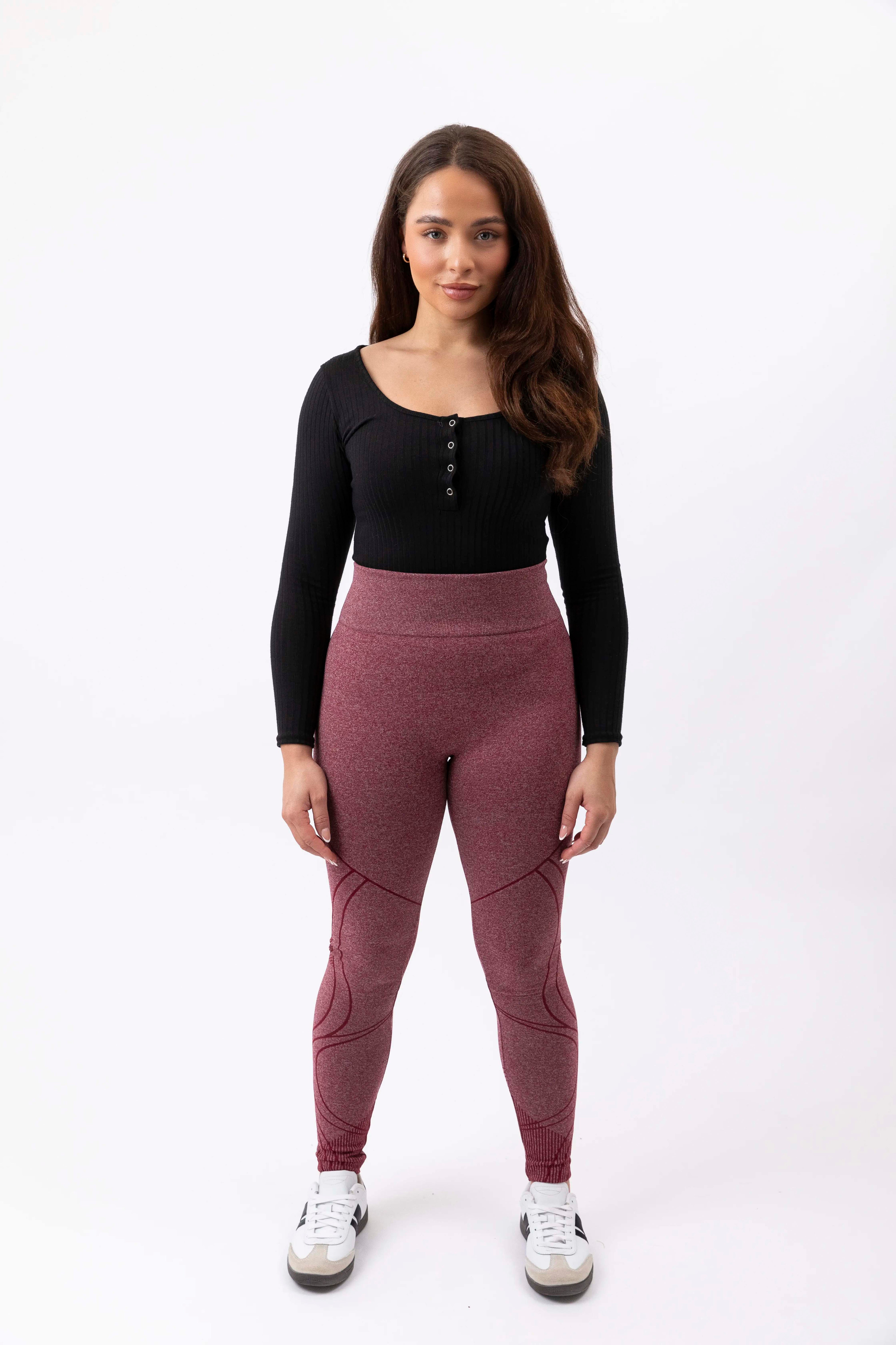 Curve Print Shaping Activewear Leggings