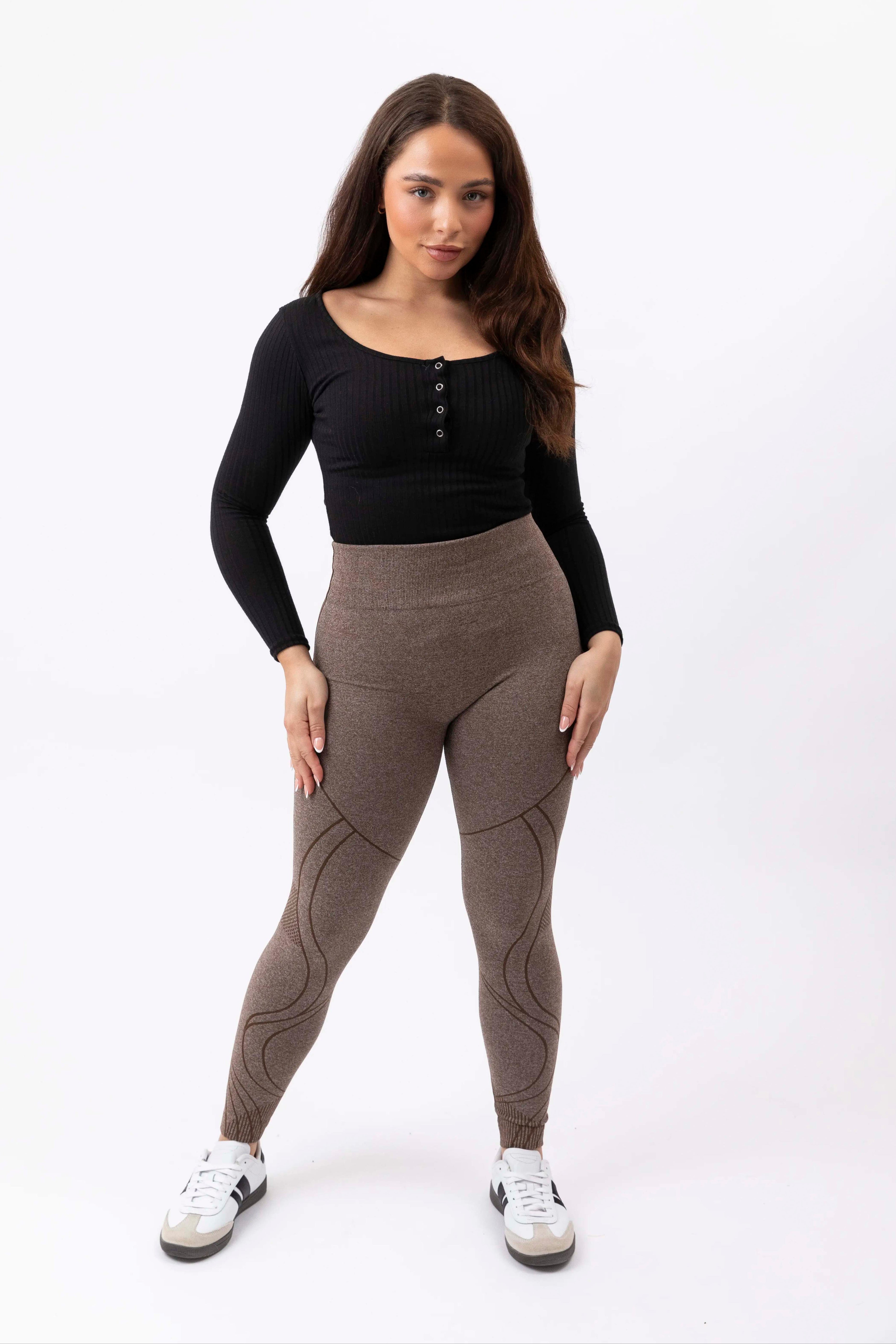 Curve Print Shaping Activewear Leggings