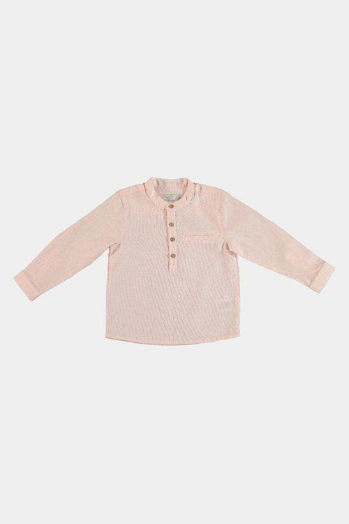 Pink Shirt Beige Pants Boys Set