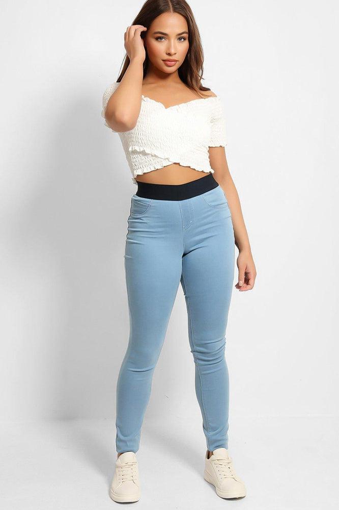 Light blue shop denim jeggings