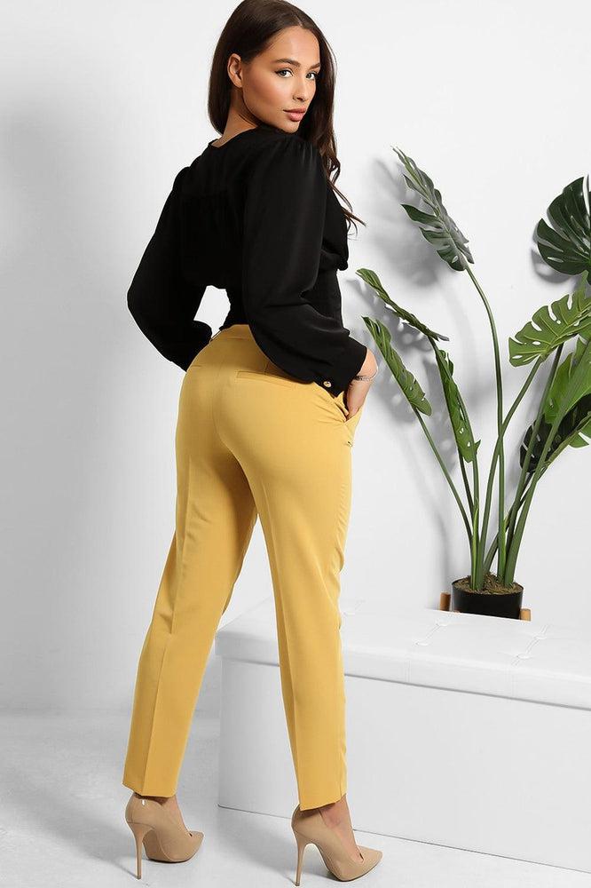 Cotton Blend Slim Fit Ankle Grazer Trousers : 1210T : Marks and Spencer -  Doha Festival City Virtual Mall