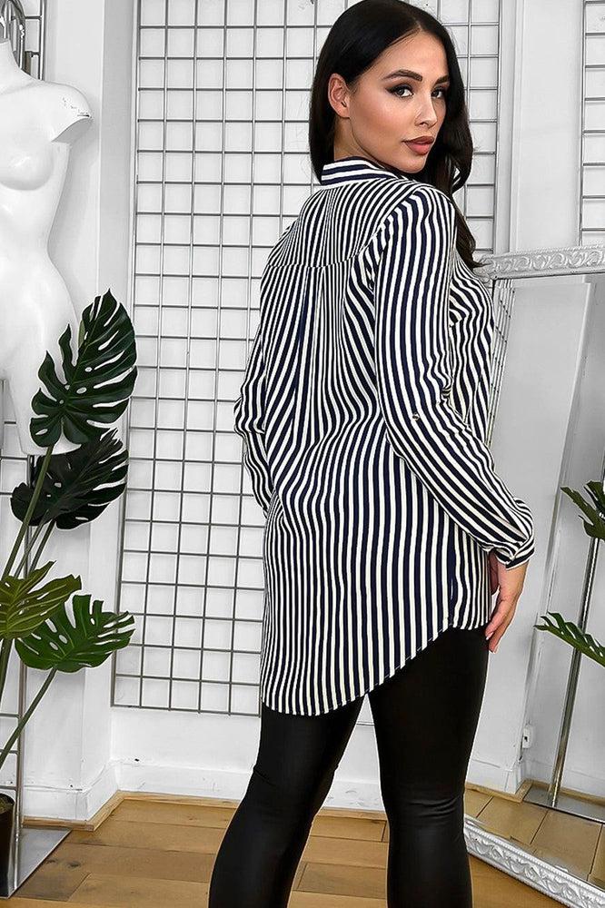 Striped cheap chiffon blouse